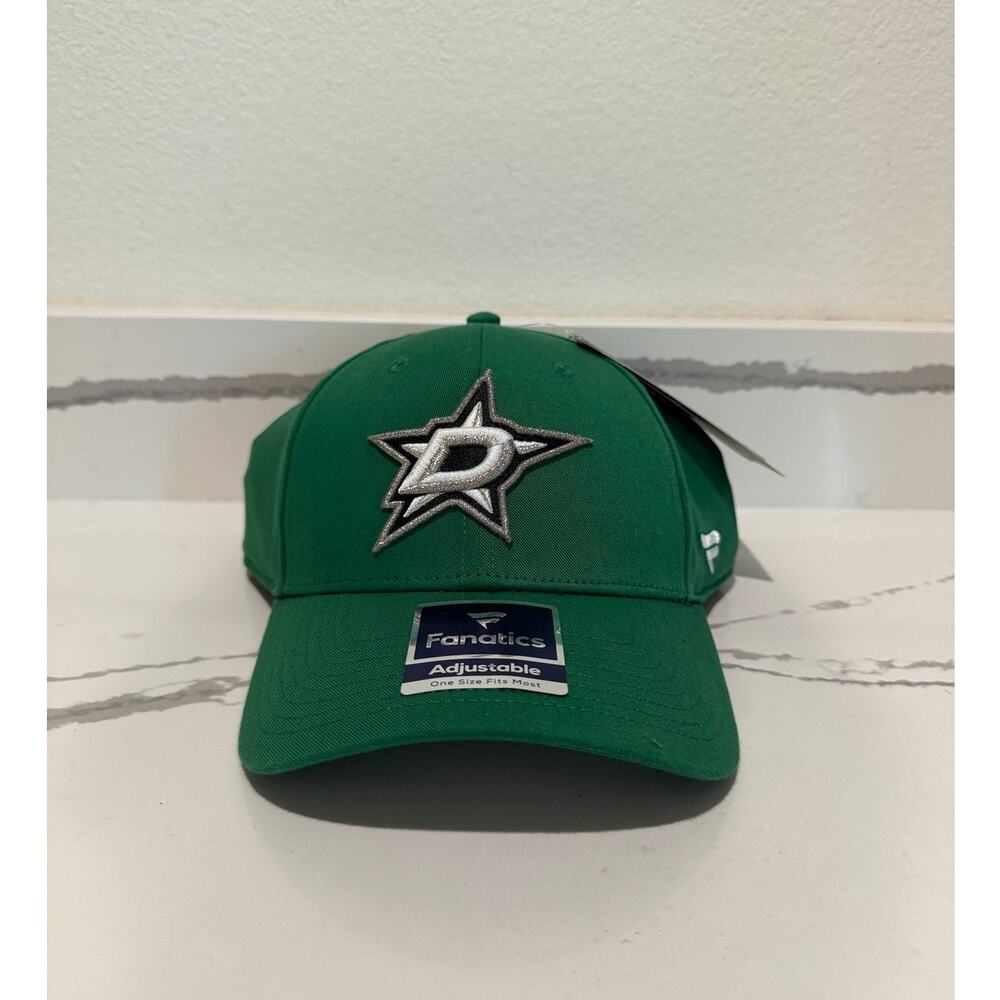 NWT Dallas Stars NHL Fanatics Hat Adjustable Green Cap Hockey One Size‎ Fits All